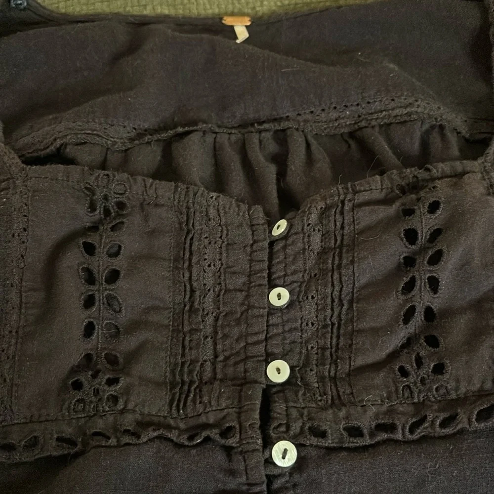 Free People Black Joi Blouse - Picture 4 of 5